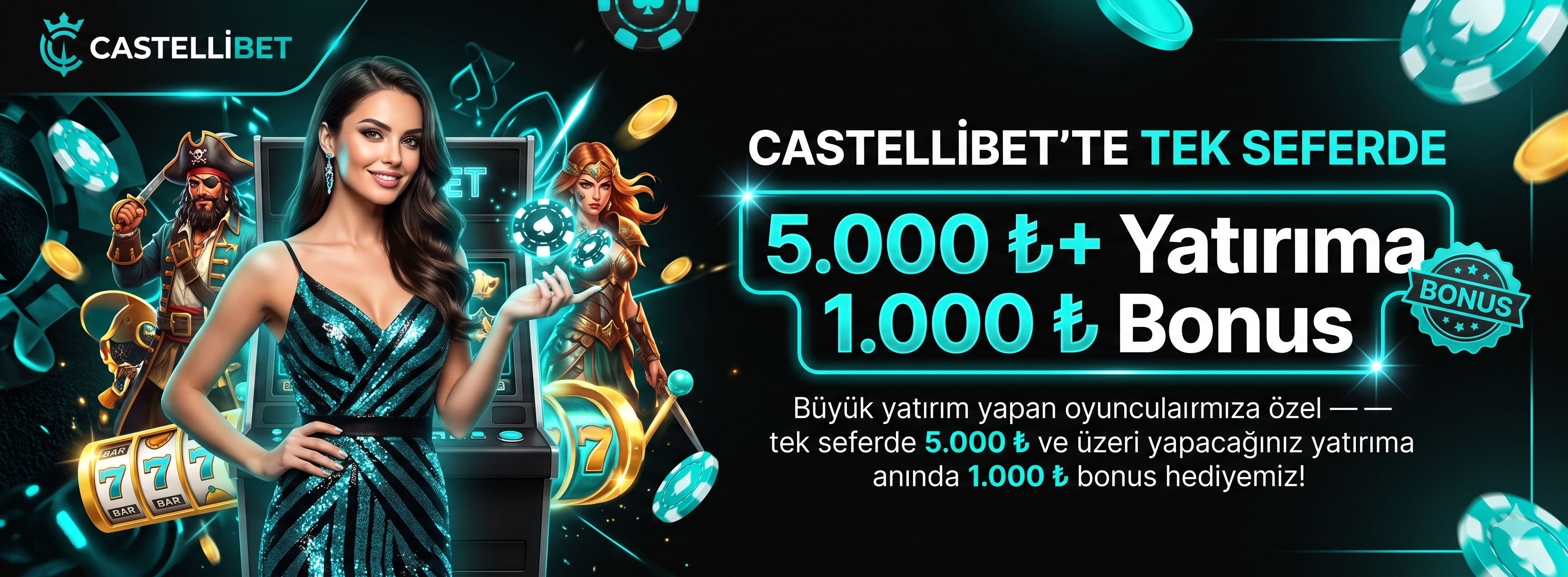 Tek Seferde 5.000 ₺+ Yatırıma 1.000 ₺ Bonus